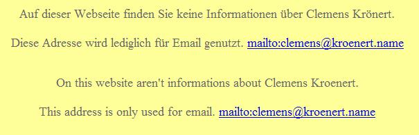 No informations about Clemens K